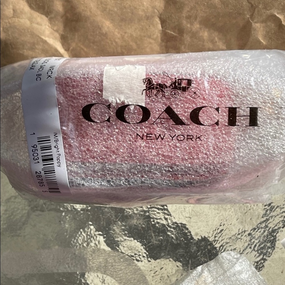 Coach Leather Mini Buckle Saddle Bag Poppy Bag Charm - Picture 9 of 10